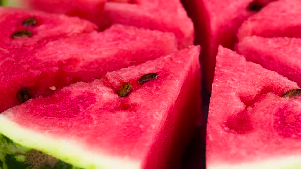 Slices Of Ripe Watermelon On A Plate