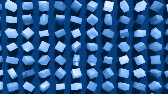 3d Abstract Simple Geometric Background with Blue Rectangles on Plane in alt