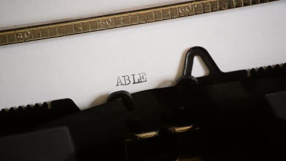 Typing the Word ABLE alt