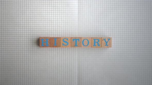 History Wooden Letters Stop Motion