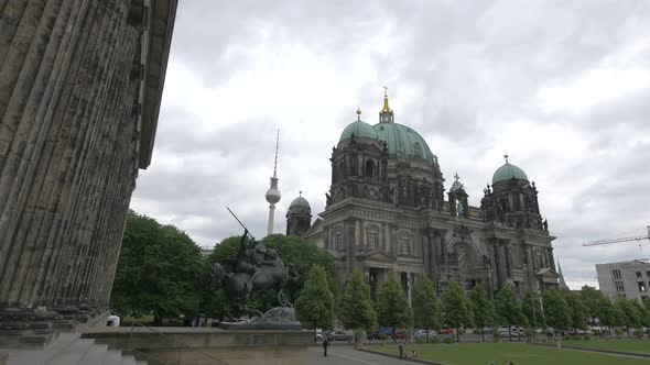The Berlin Cathedral seen from the Altes Museum