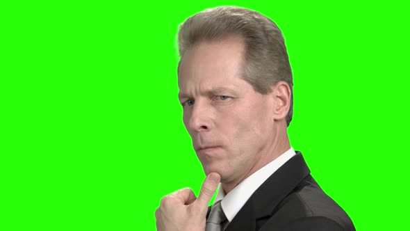 Portrait Man Looking Suspiciously alt