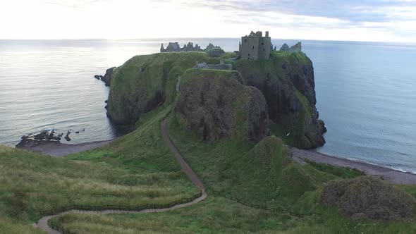 Aerial view of the Dunnottar Castle alt