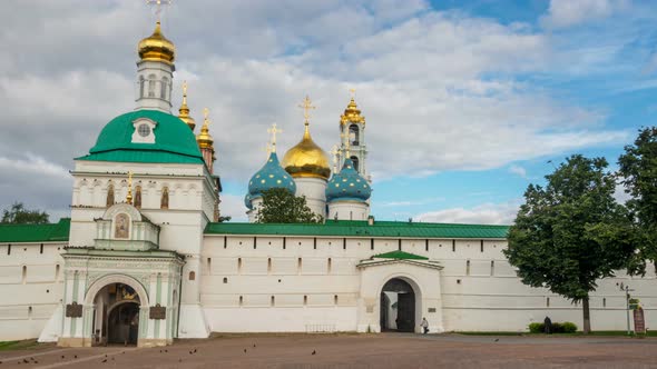 Orthodox Monastery in Sergiev Posad city, Russia.