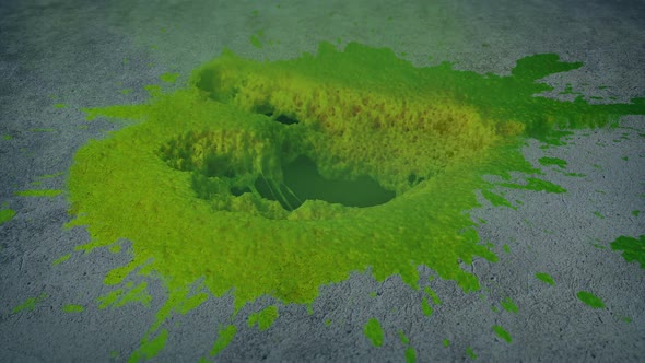 Chemical Burns Through Concrete Ground alt