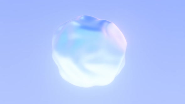 Holographic Iridescent Vaporwave Pastel Color Reflective Sphere Waves - 4K alt