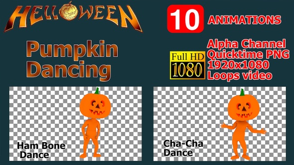 3d Helloween Pumpkin Dance