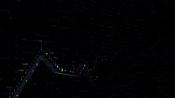 Futuristic Stock Candlestick Chart Rise alt