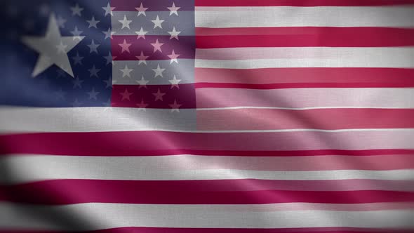 USA Liberia Flag Loop Background 4K