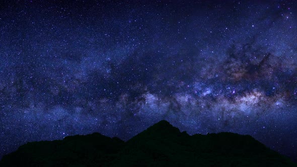 Clear And Starry Sky In The Night Milky Way