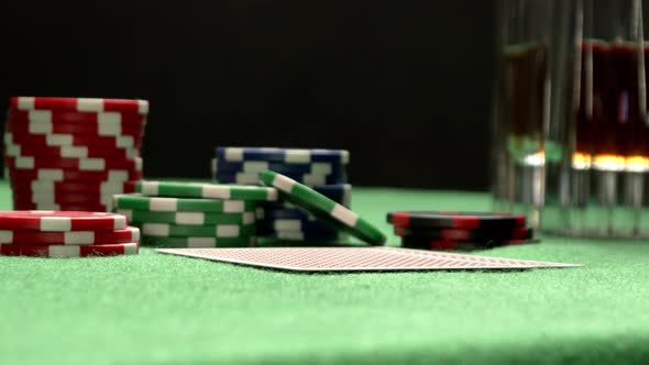 A Closeup of Checking Poker Pair of Cards alt
