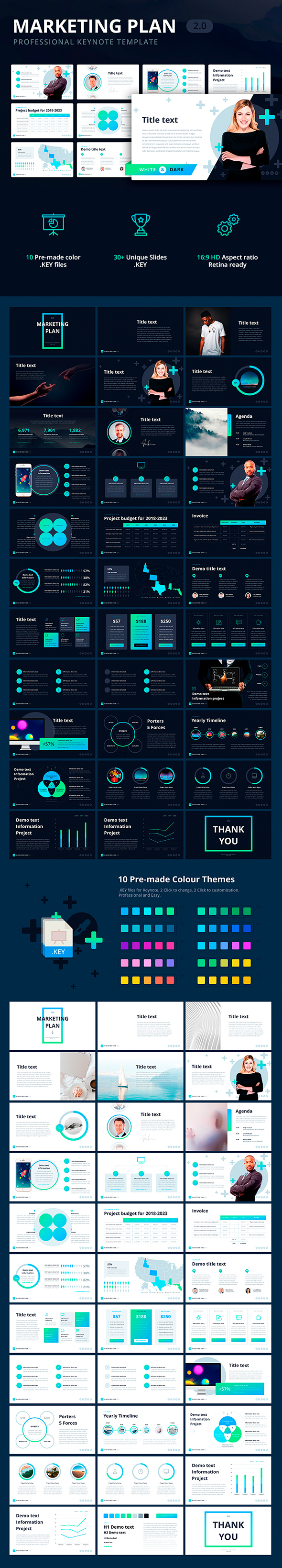 Marketing Plan 2.0 Template for Keynote - Keynote Templates Presentation Templates