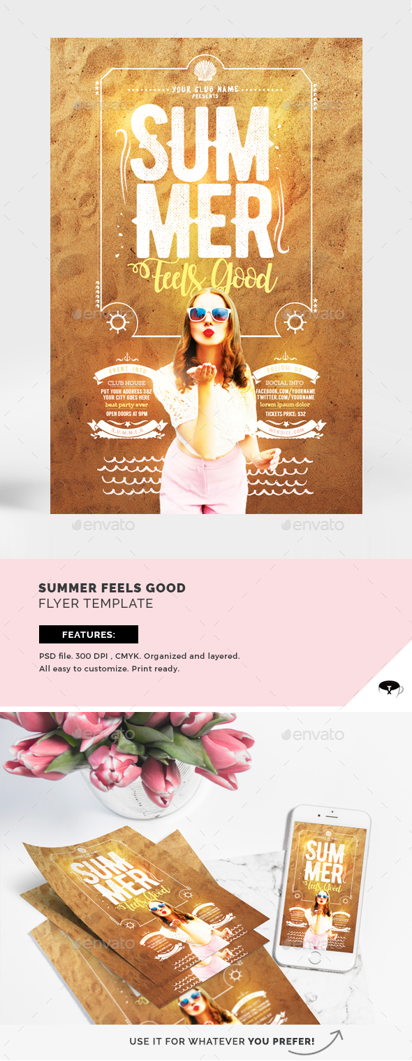 Summer Feels Good Flyer Template - Events Flyers
