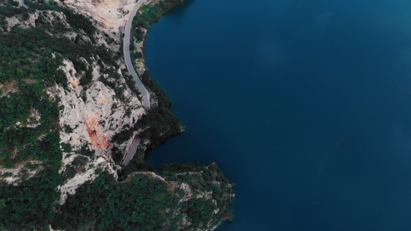 Aerial View To Clear Blue Mountain Lake, Montenegro alt