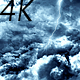 Flying Through Abstract Dark Night Thunder Clouds with Lightning Strikes - VideoHive Item for Sale