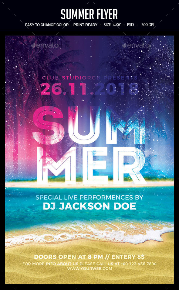 Summer Flyer - Clubs & Parties Events