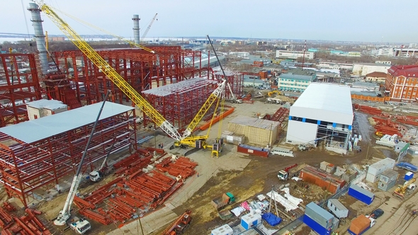 Building Process of Thermal Power Plant in Cold Winter alt