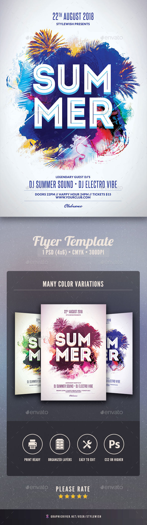 Summer Flyer - Clubs & Parties Events