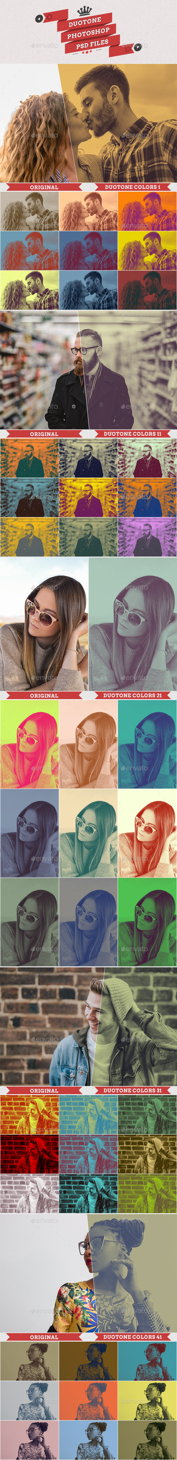 Duotone Colors PSD - Artistic Photo Templates