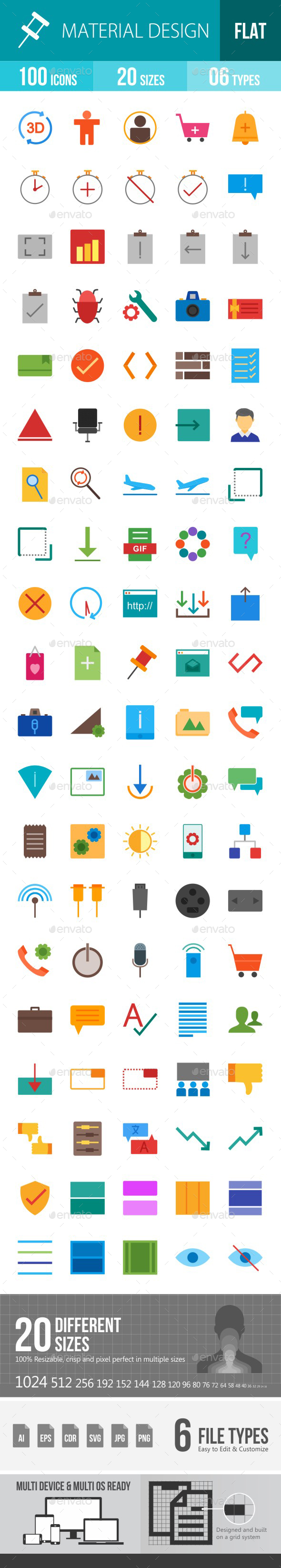 Material Design Flat Multicolor Icons - Icons