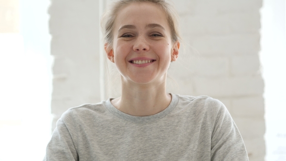 Online Video Chat  By Young Woman, Webcam View alt