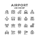 Set Line Icons of Airport