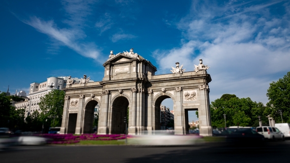Puerta De Alcala in Madrid Loopable