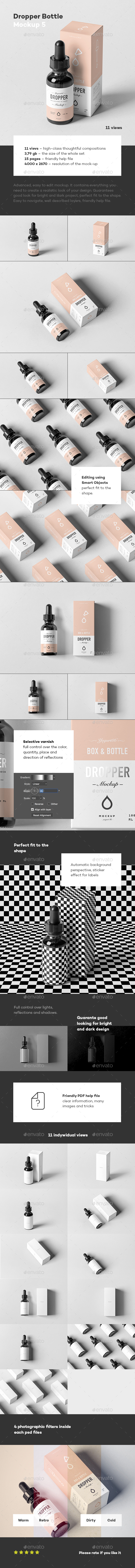 Dropper Bottle Mock-up 5 - Beauty Packaging