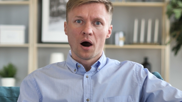Portrait of Amazed, Surprised Businessman Wondering alt