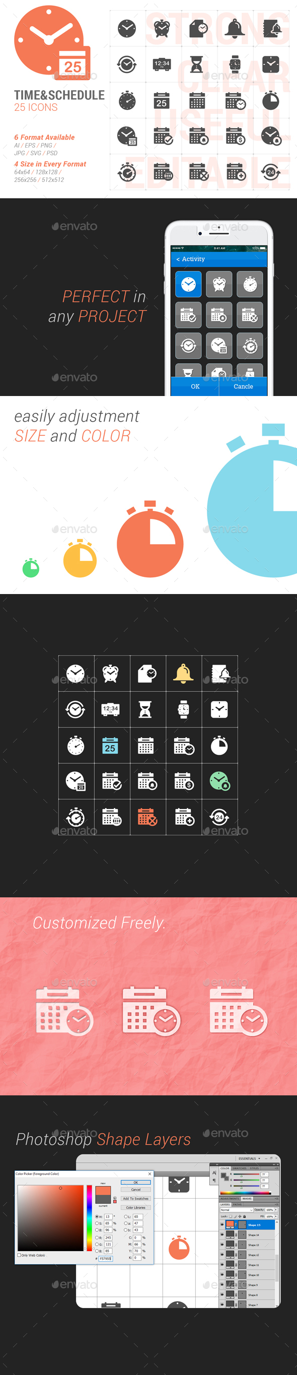 Time & Schedule Filled Icon - Icons