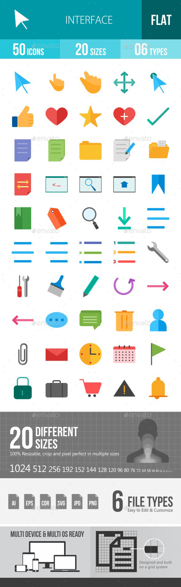 Interface Flat Multicolor Icons - Icons