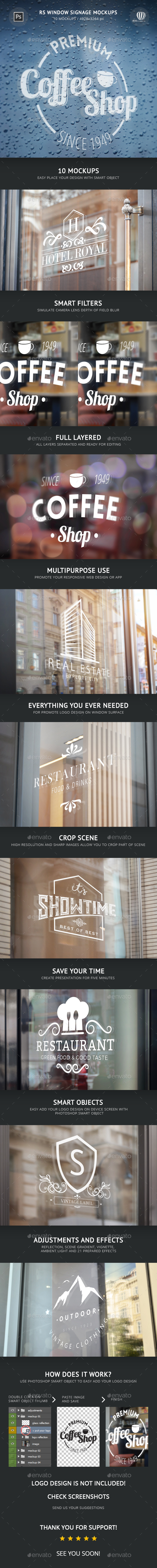 RS Window Signage Mockups - Signage Print