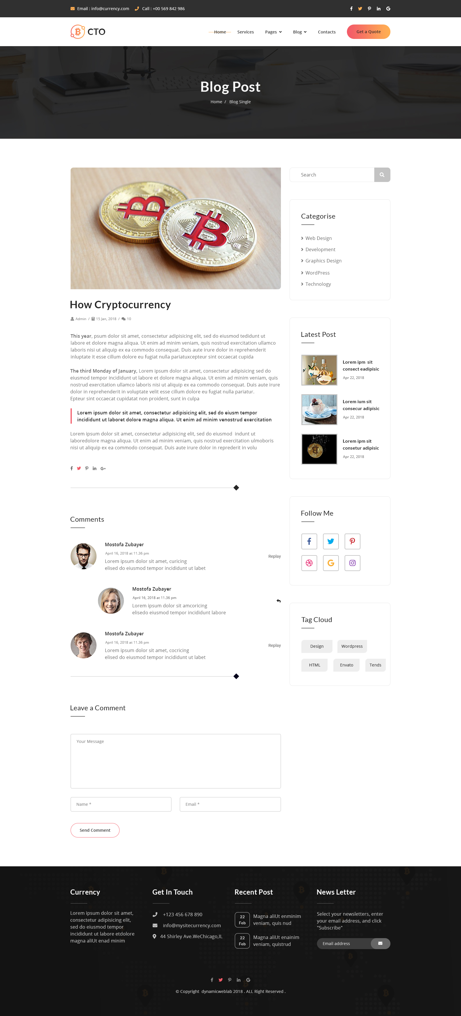 CTO - Crypto Currency PSD Template by dynamicweblab ...