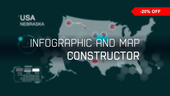 infographic and map - VideoHive 21055529