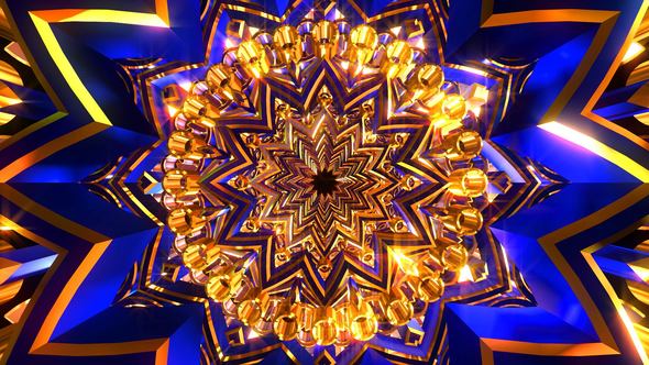 Golden Blue Ornament alt