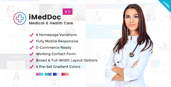 iMedDoc: Medical Center, Health and Wellness HTML5 Template - Health & Beauty Retail