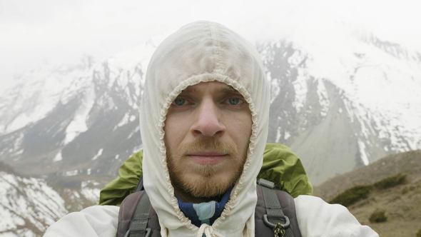 Young Man in the Mountains of Nepal