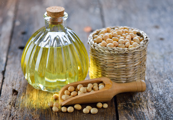 soy beans and oil Stock Photo by sommai | PhotoDune