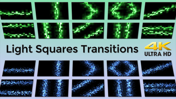 20 Light Squares Transitions