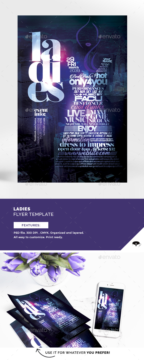 Ladies Flyer Template - Flyers Print Templates