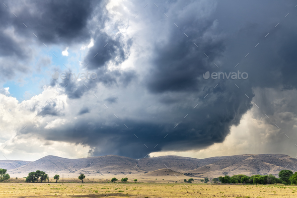 Tornado Supercell in Oklahoma - Stock Photo - Images