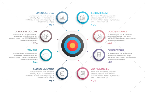 Circle Diagram with Target - Infographics