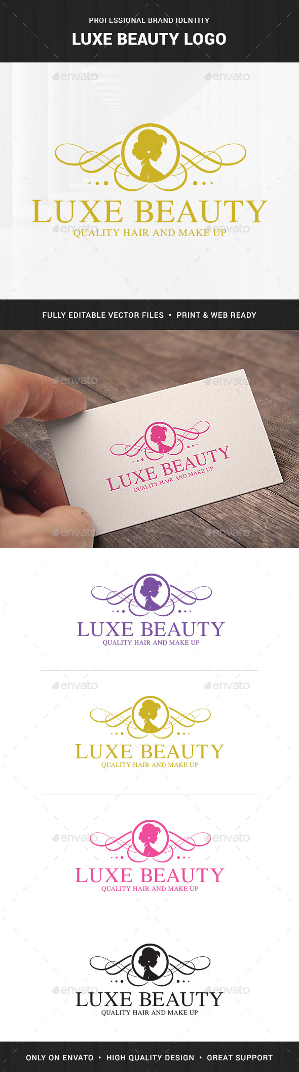 Luxury Beauty Logo Template - Humans Logo Templates