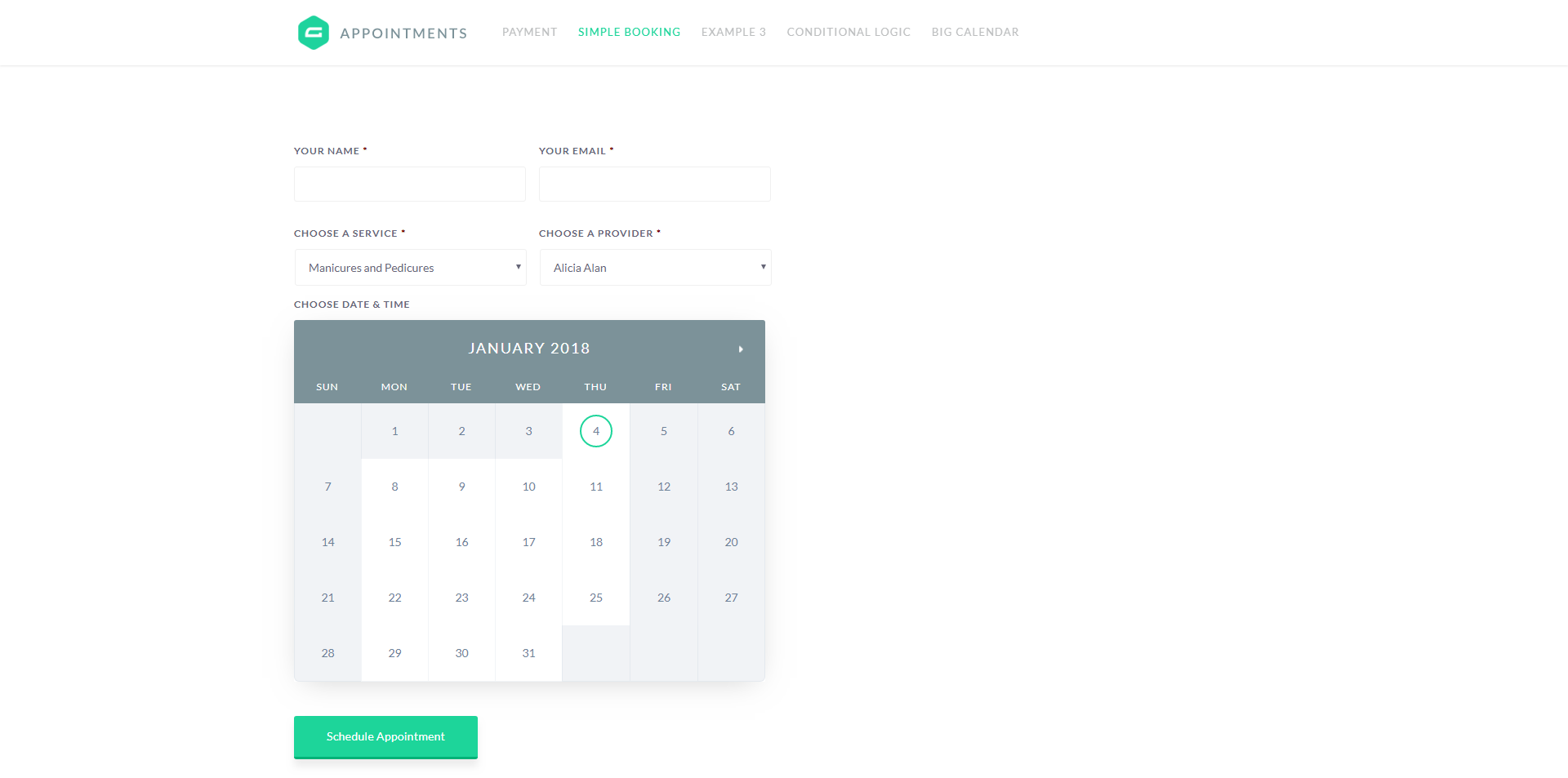 gAppointments - Appointment booking addon for Gravity Forms