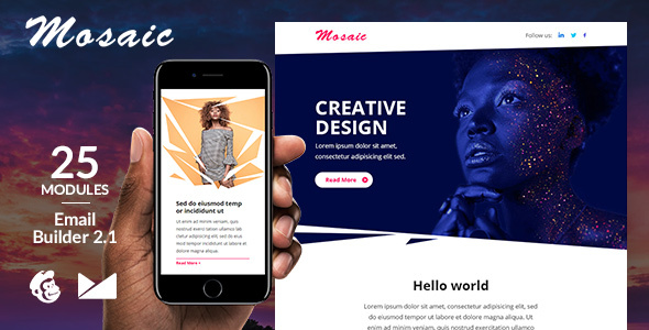Mosaic Responsive Email - ThemeForest 22247445