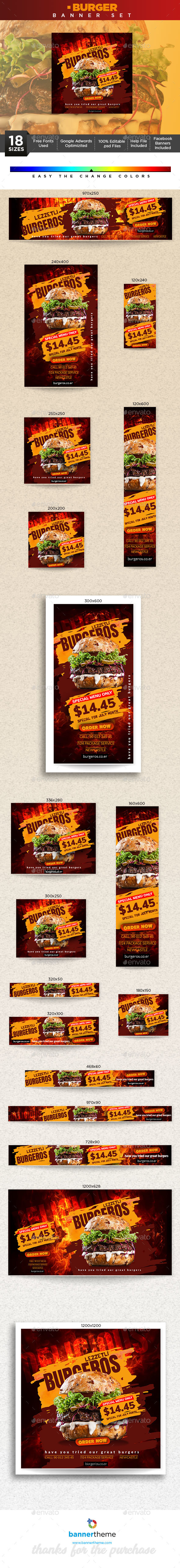 Burger Banner - Banners & Ads Web Elements