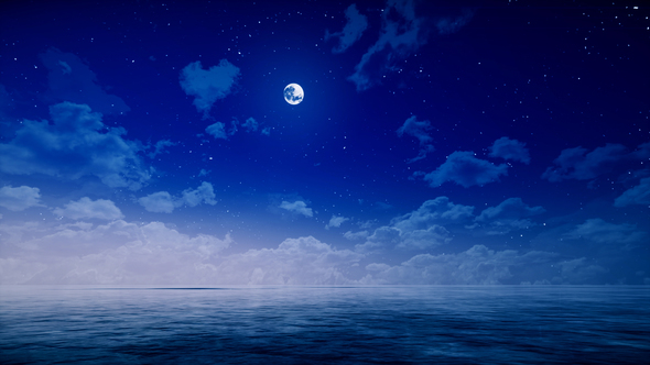 Night Sky and Ocean, Motion Graphics | VideoHive