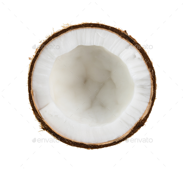 Half Coconut isolated on white background Stock Photo by sommai | PhotoDune