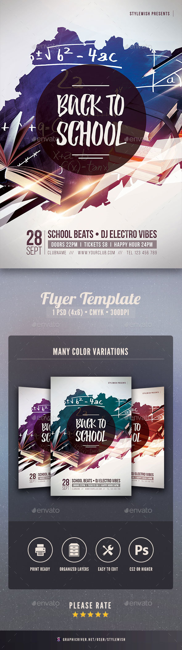Back to School Flyer - Clubs & Parties Events