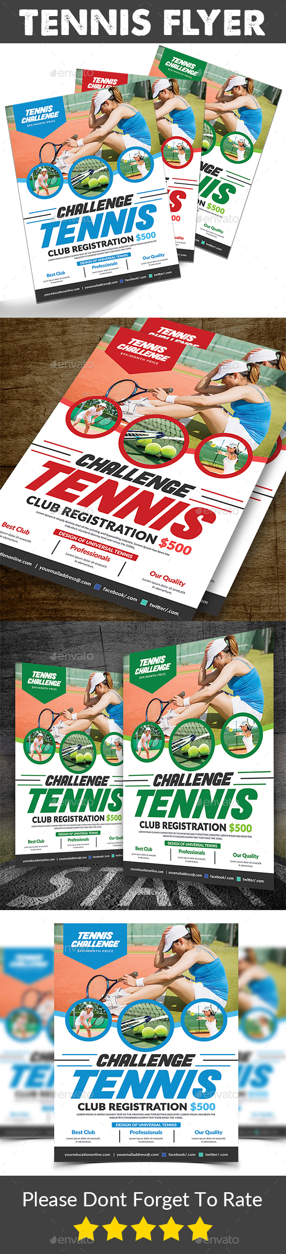 Tennis Flyer Template - Sports Events